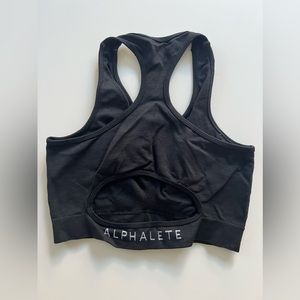 Alphalete Sports Bra Size Small Black Used Like New